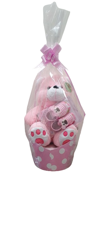 Cuddly Medium Teddy Bear - It's a Girl gift hamper
