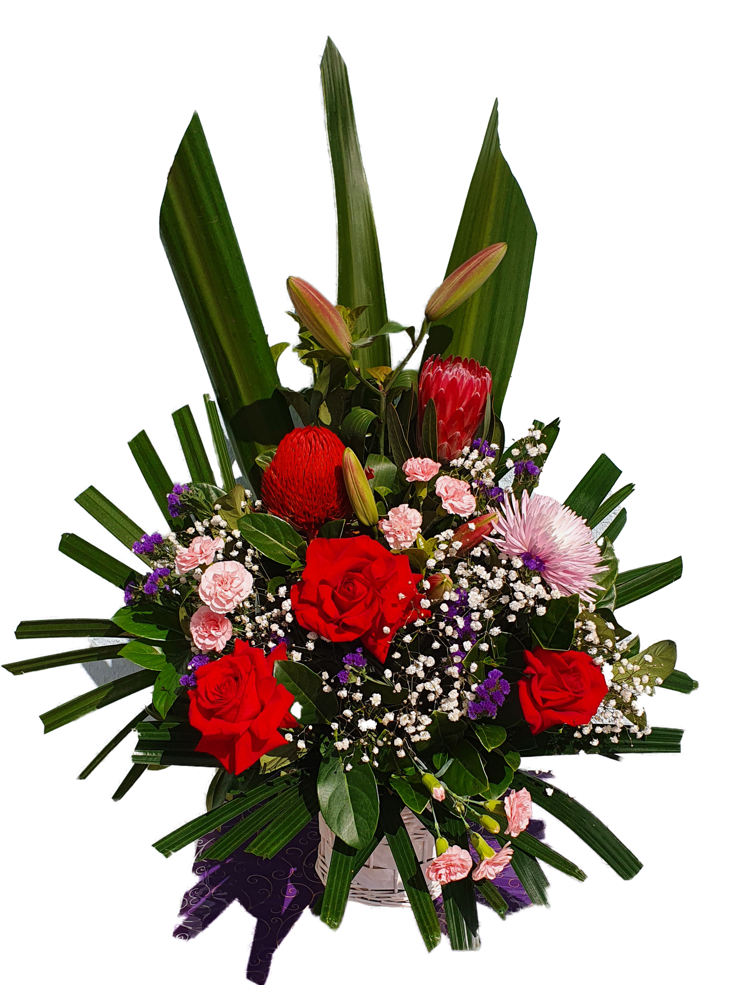 Epic Medium Basket Arrangement - Assorted Mixed Flowers