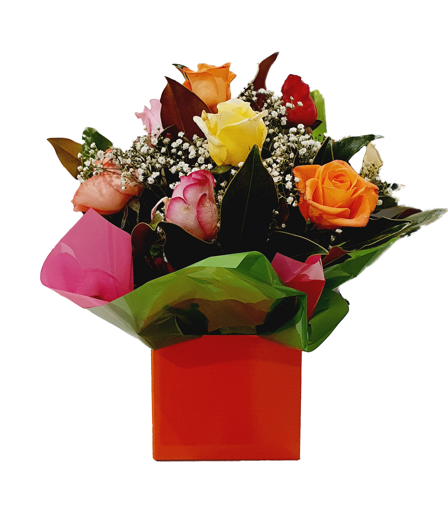 Brilliant Box Arrangement - Roses - Assorted Colours