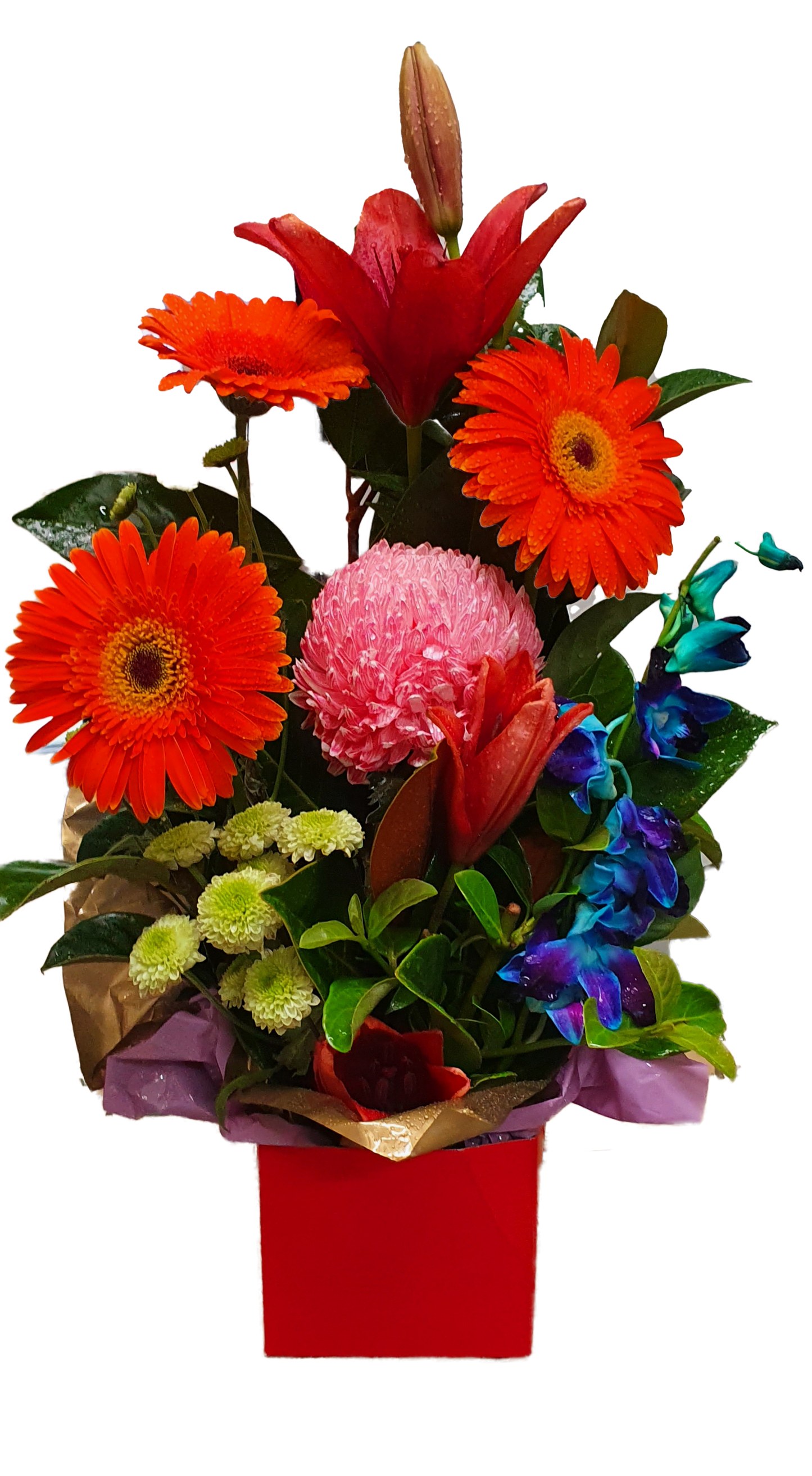 Brilliant Box Arrangement - Assorted Flowers Mix