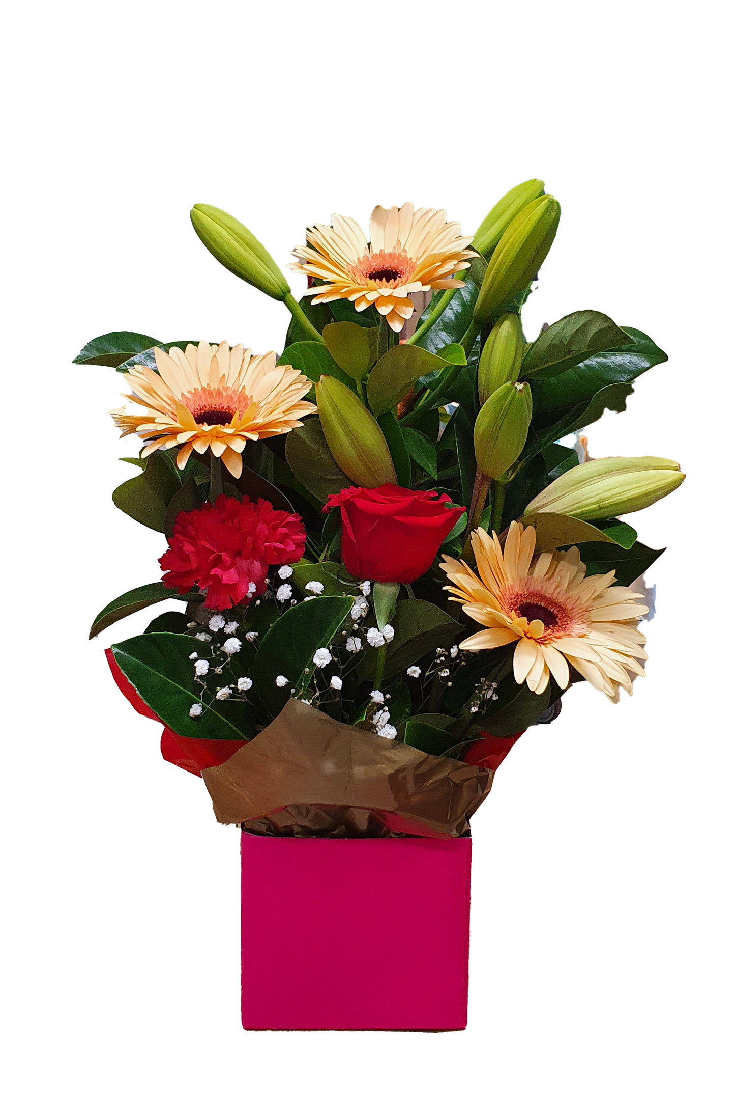 Brilliant Box Arrangement - Assorted Flowers Mix