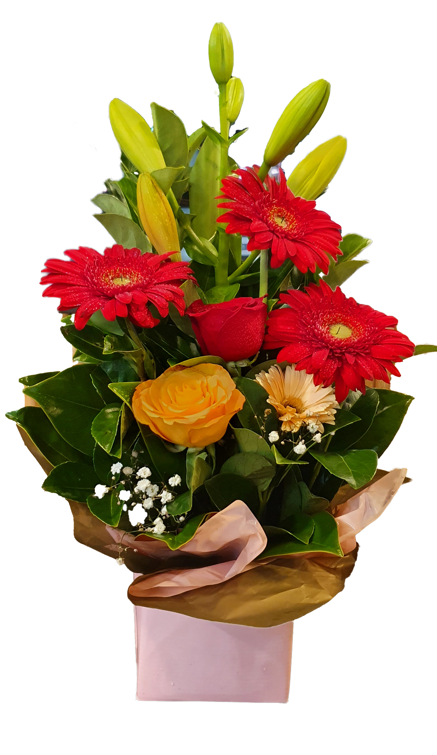 Brilliant Box Arrangement - Assorted Flowers Mix