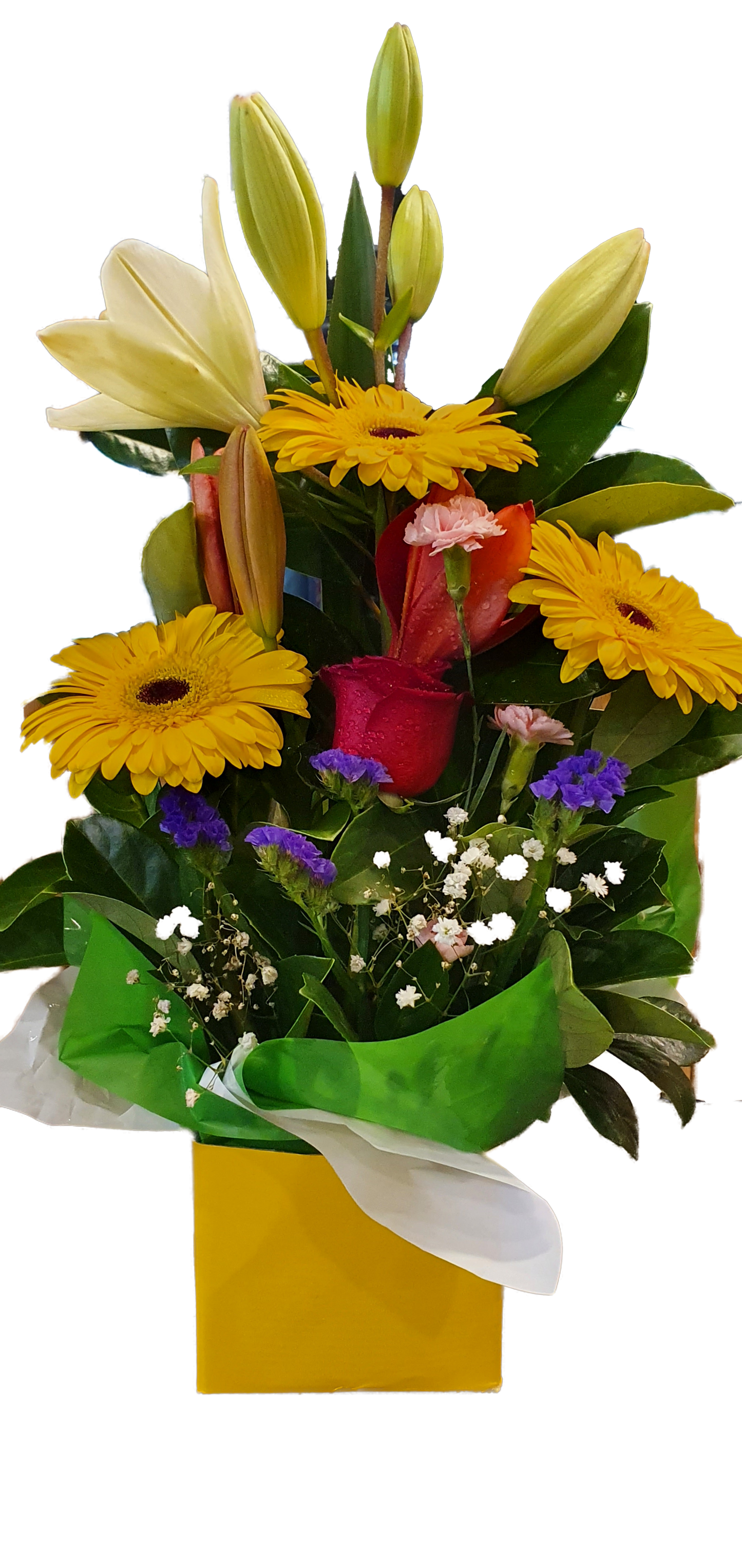 Brilliant Box Arrangement - Assorted Flowers Mix