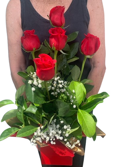 Brilliant Box Arrangement - Red Roses
