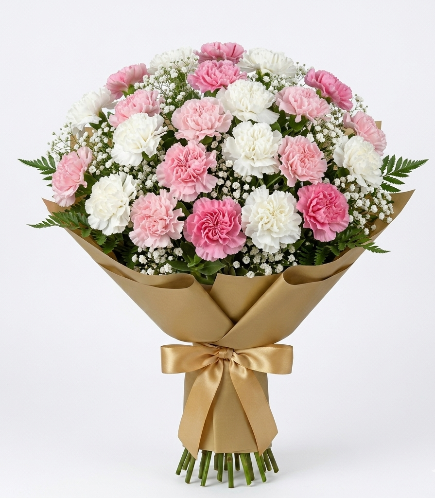 Muse_pink&white carnations_Bouquet