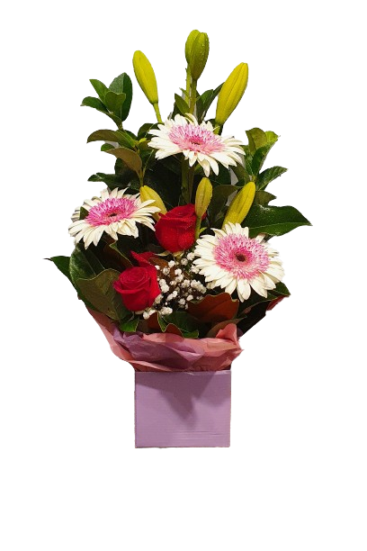 Brilliant Box Arrangement - Assorted Flowers Mix