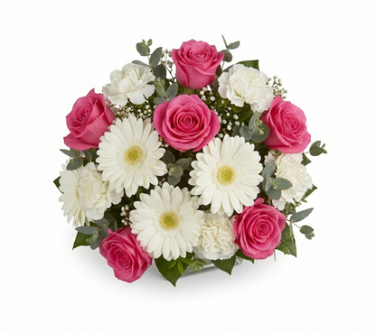 Vivory_short-square-vase-Aerial-Gerbera-Carnations-Rose