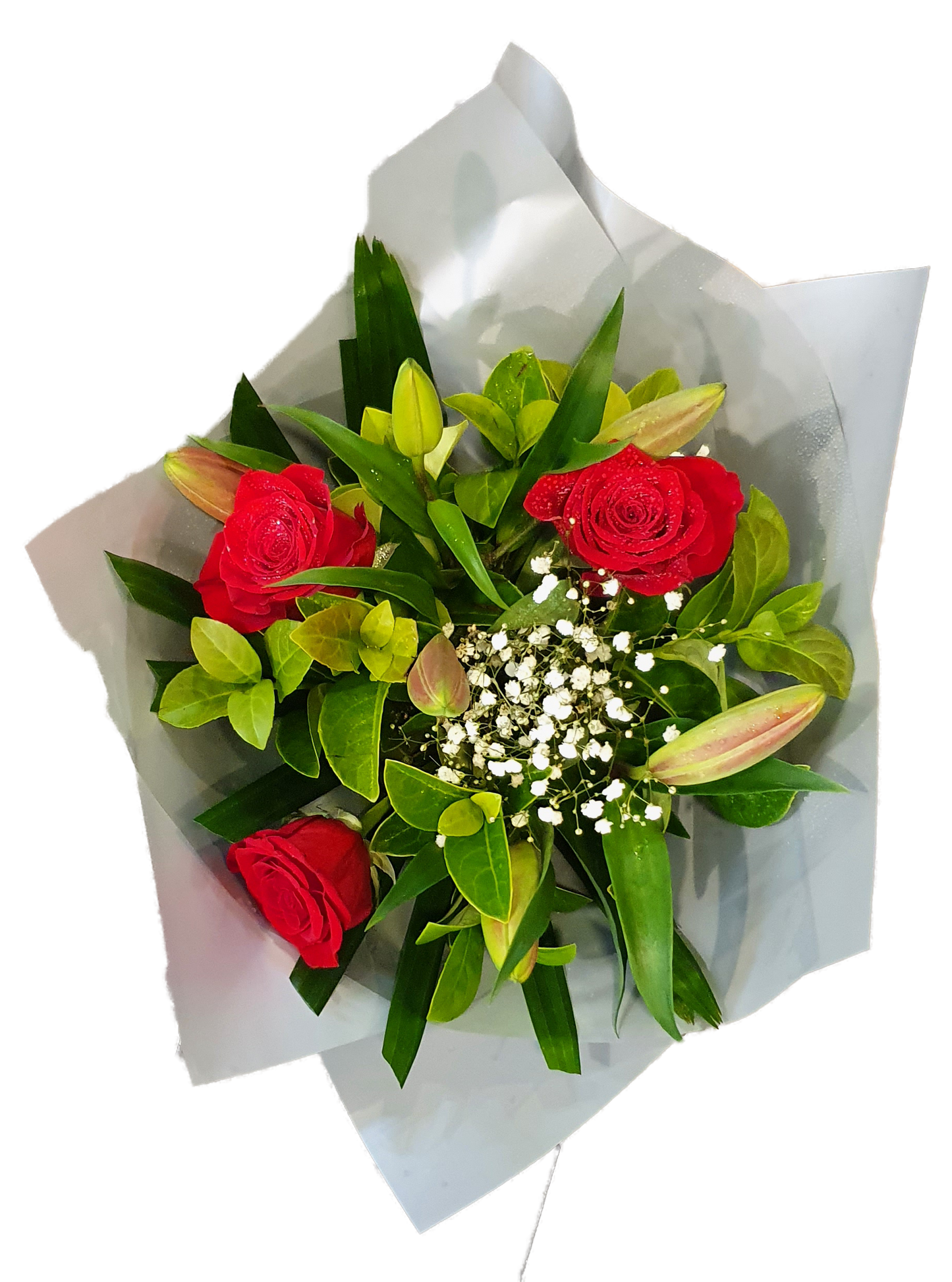 Elegant Bouquet - Roses & Oriental Lilies