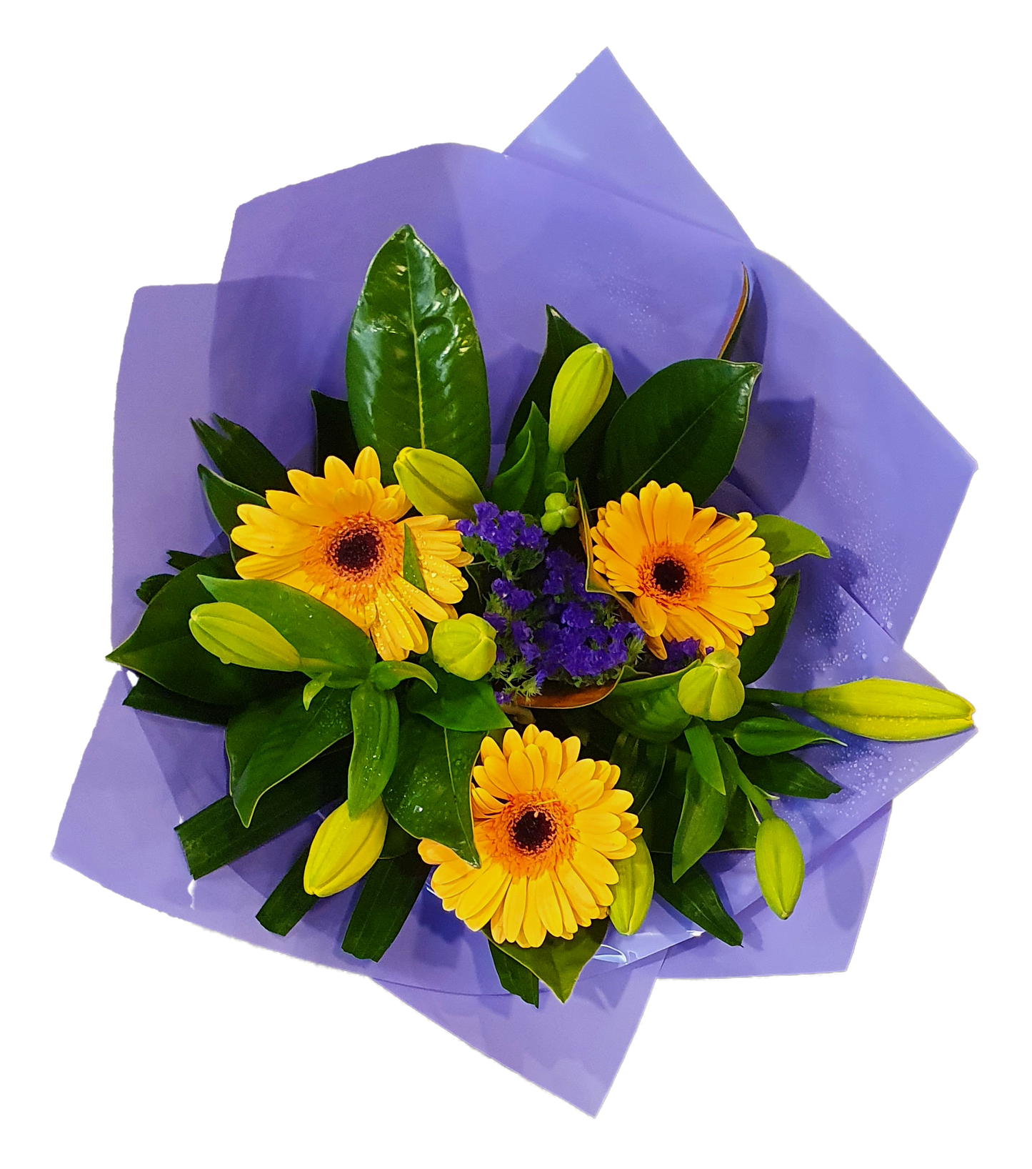 Elegant bouquet - Gerbera & Tiger Lilies - Assorted Colours