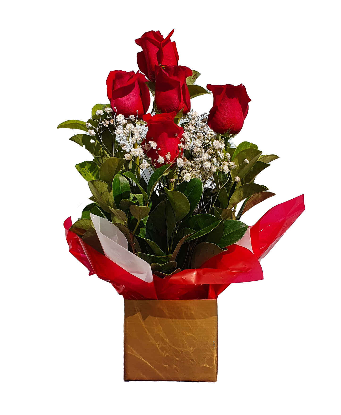 Brilliant Box Arrangement - Red Roses