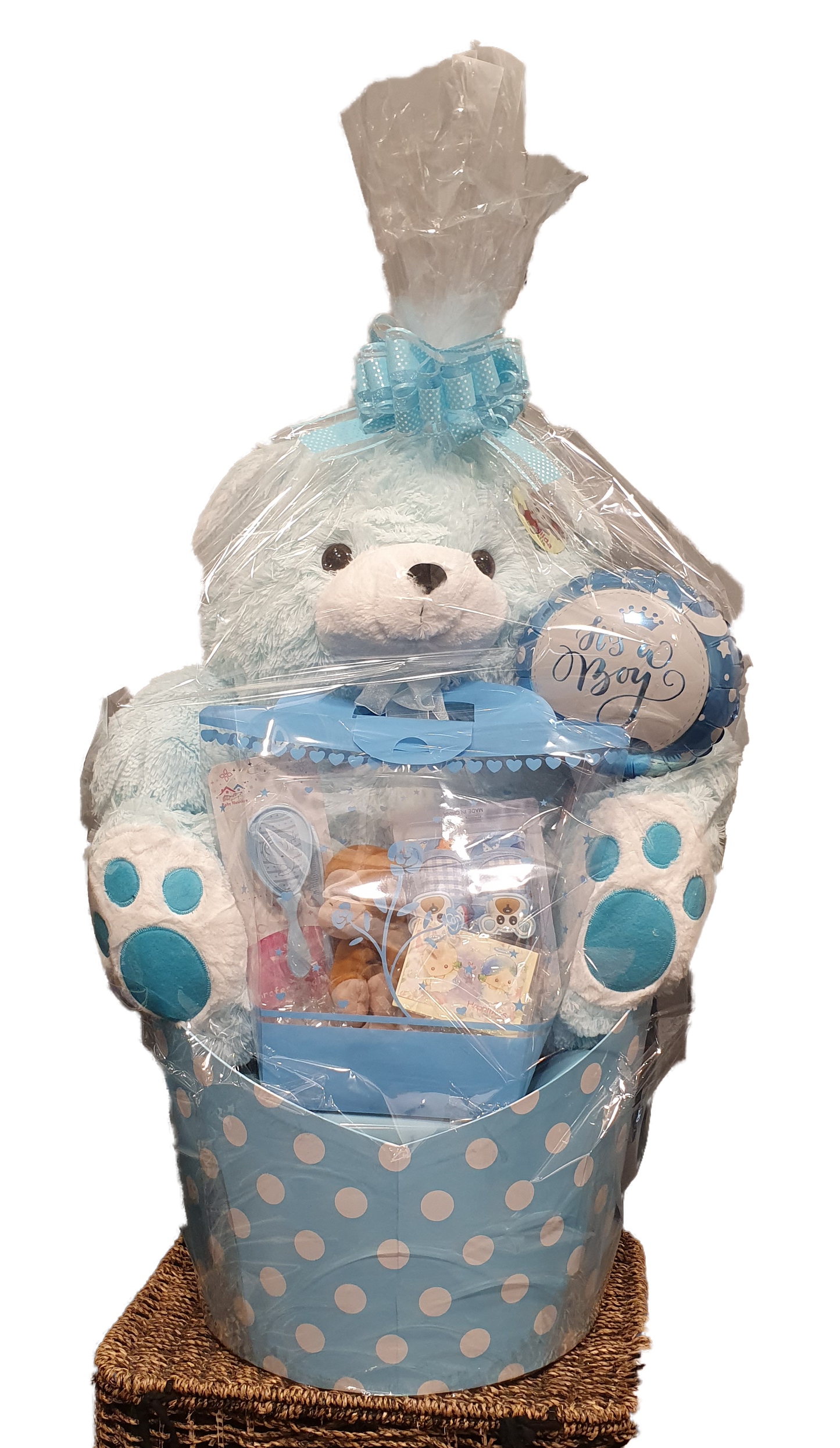 Cuddly Large Teddy Bear - it's a Boy gift hamper